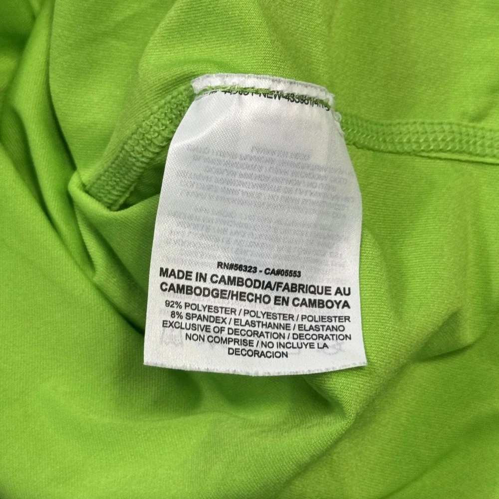 Nike Pro Performance Shirt Mens M Green Short Sleeve Dri-FIT Gym Activewear